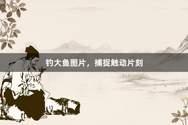 钓大鱼图片，捕捉触动片刻